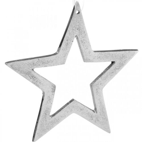 Product Star for hanging silver aluminum Christmas decoration 15.5 × 15cm