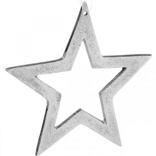 Floristik24 Star for hanging silver aluminum Christmas decoration 15.5 × 15cm
