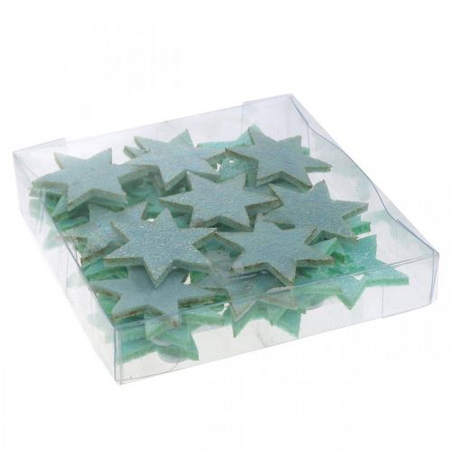 Product Decorative stars for handicrafts Mint self-adhesive foam rubber 4cm 36pcs