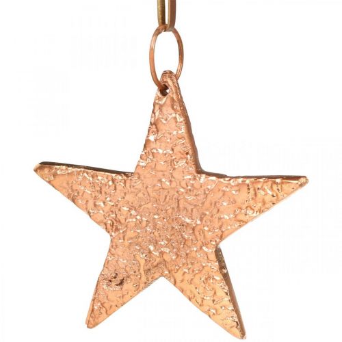 Product Copper star to hang, Christmas tree decoration, metal pendants 8 × 9cm 2pcs