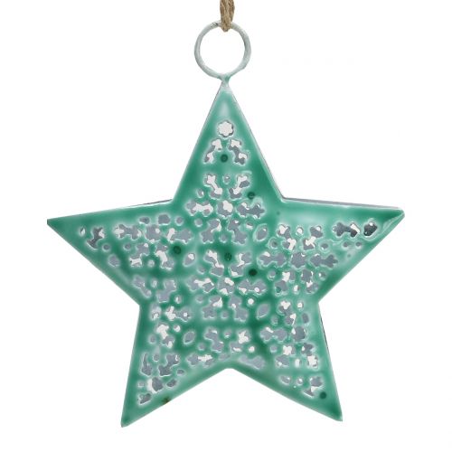Floristik24 Star to hang mint green 15cm