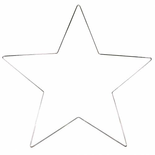 Floristik24 Deco star silver metal Ø50cm 4pcs