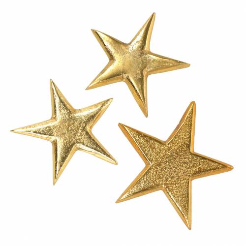 Floristik24 Metal stars golden 7.8×7.4cm/6.4×6.2cm 8 pcs