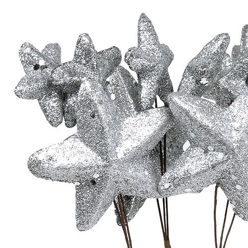 Product Stars on the stick silver 60cm 5pcs.