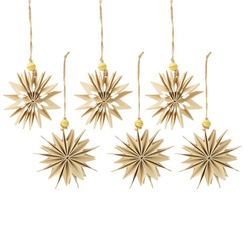 Product Paper stars with jute twine for festive decoration