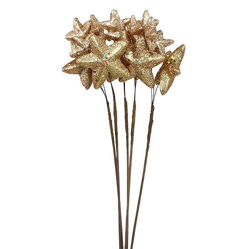 Stars bundled with glitter gold 60cm 5pcs