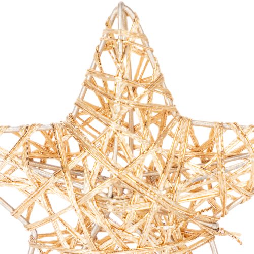 Decorative star set made of wire, two sizes, 10cm, 12 pieces | Floristik24.ie