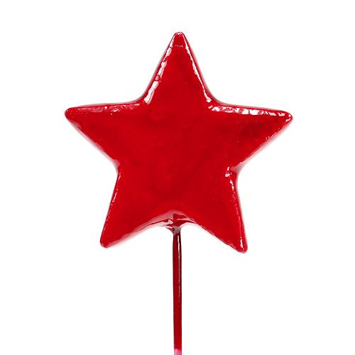 Floristik24 Stars on wire for decoration 5cm red 48 pcs