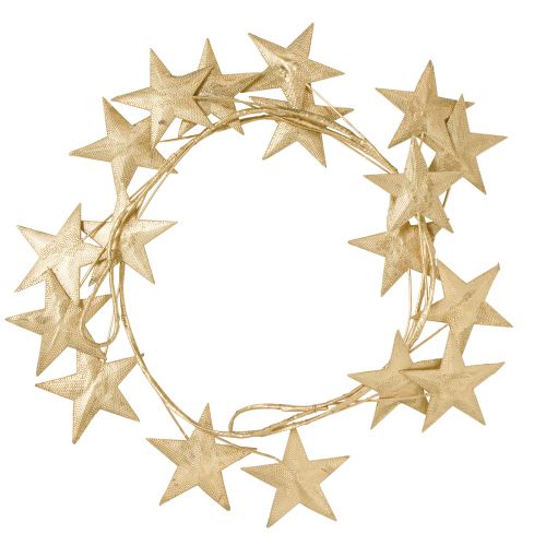 Product Star garland for Christmas metal gold L180cm