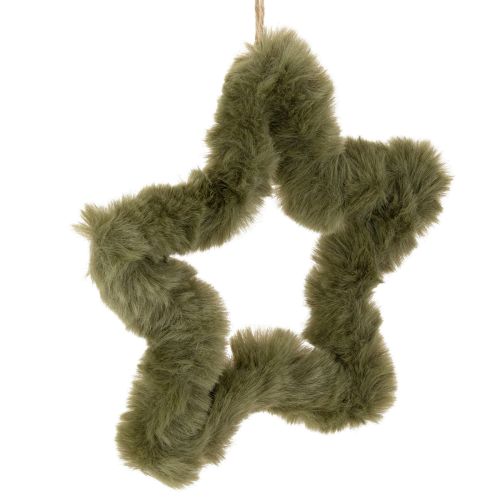Faux fur star pendants, plush, for windows and doors, 21cm, 4 pieces buy online | Floristik24.ie