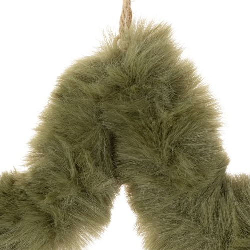 Faux fur star pendants, plush, for windows and doors, 21cm, 4 pieces | Floristik24.ie