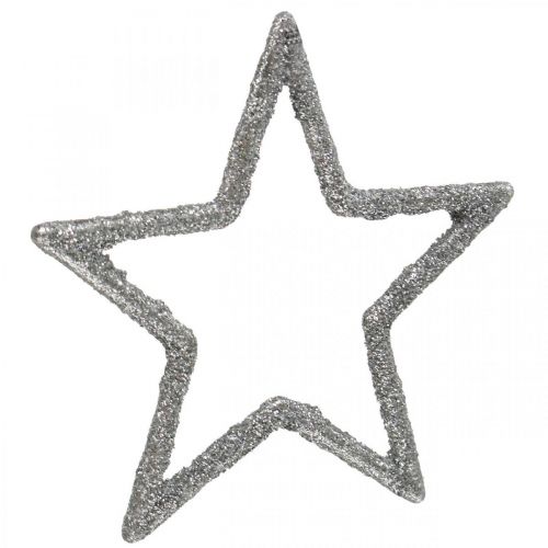 Product Scatter Decoration Christmas Stars Silver Glitter Ø4cm 120 pcs