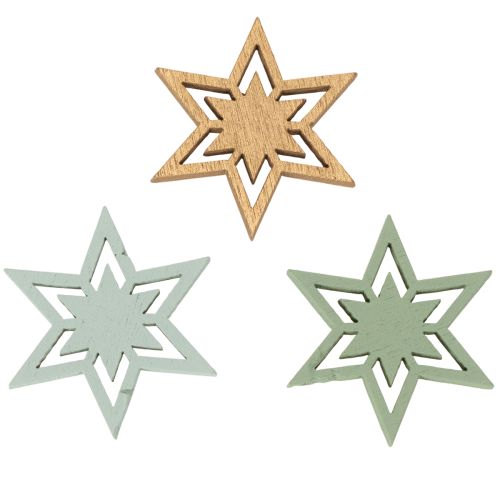 Assorted wooden star scatter decorations for table decoration and crafting, 3cm, 72 pieces buy online | Floristik24.ie