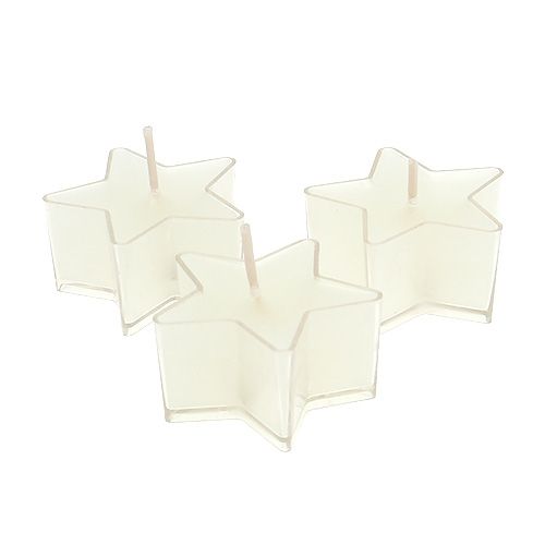 Floristik24 Star tea light with scent white 4cm 6pcs