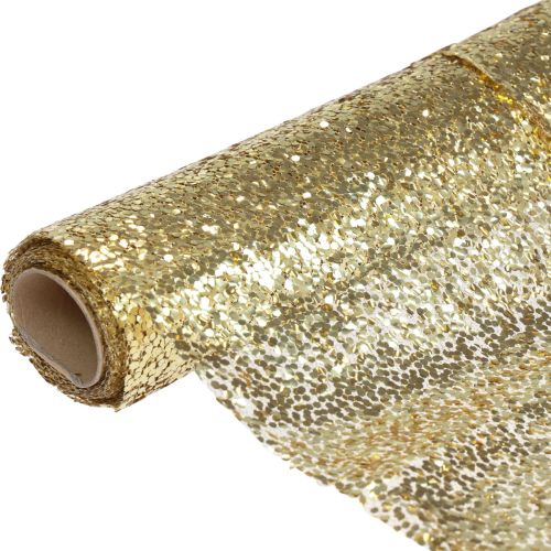 Floristik24 Table runner Christmas gold sequins table runner 48x450cm