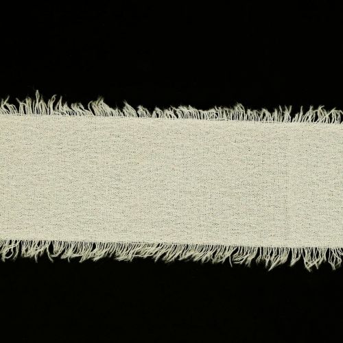 Product Chiffon ribbon cream fabric ribbon with fringes 40mm 15m