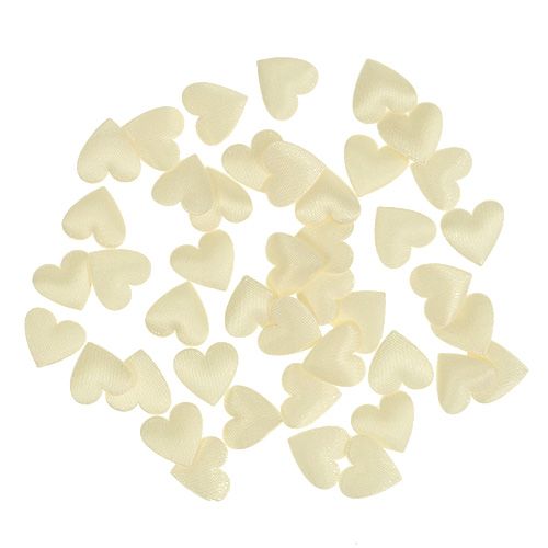 Floristik24 Fabric heart to sprinkle with cream 800p