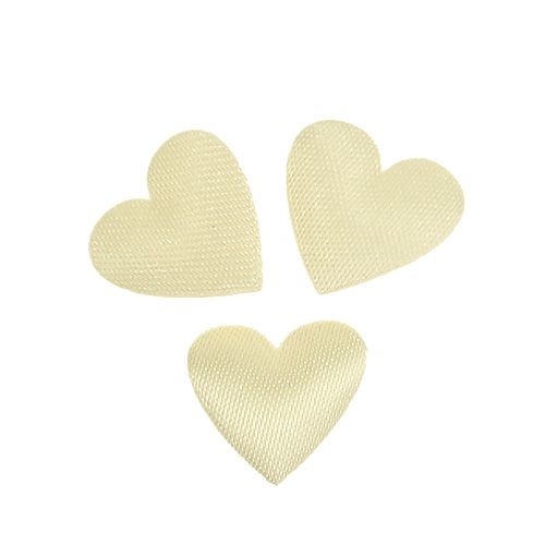Floristik24 Fabric heart to sprinkle with cream 800p