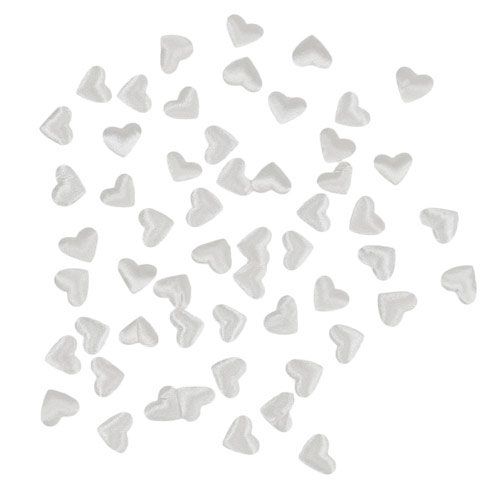 Floristik24 Hearts to scatter white 1.3cm 500p
