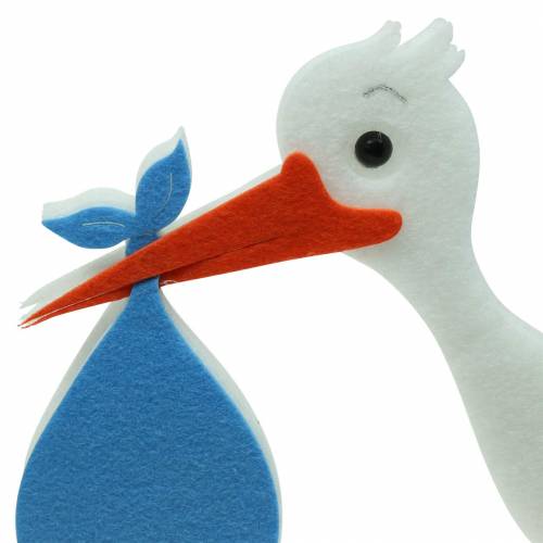 Floristik24 Decorative stork to hang blue 45.5cm x 39cm x 2cm