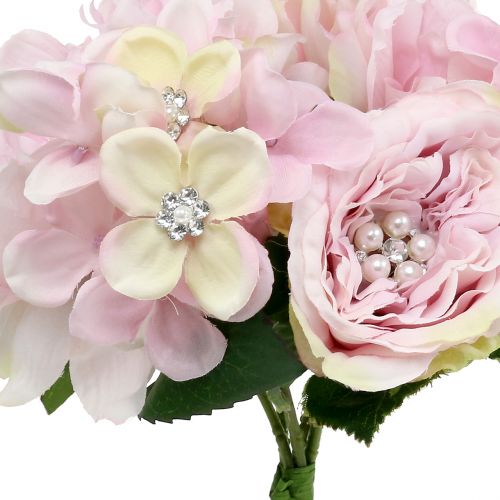 Bouquet of pink with pearls 29cm