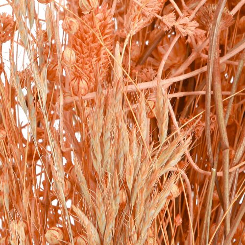 Product Boho dried flower bouquet, orange and apricot, decorative, 45cm, 80g