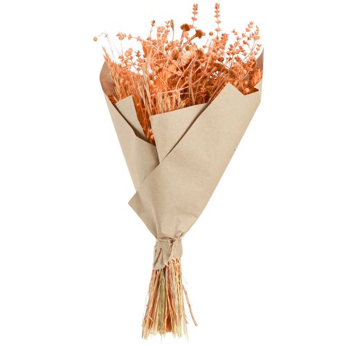 Product Boho dried flower bouquet, orange and apricot, decorative, 45cm, 80g