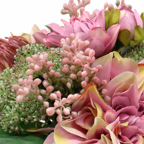Floristik24 Bouquet dahlia and protea, silk flowers, summer decoration L25cm
