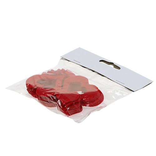 Floristik24 Scatter decoration hearts felt 2.5cm - 5cm red 24 pcs