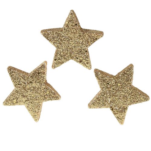 Scattered stars light gold glitter 4-5cm 40pcs