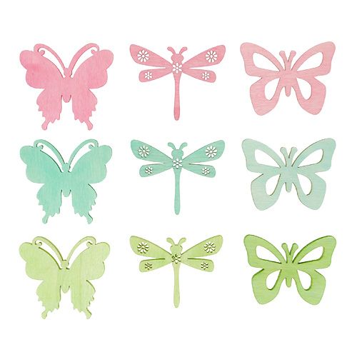 Floristik24 Scatter Items Butterflies &amp; Dragonflies 4cm 72 pcs