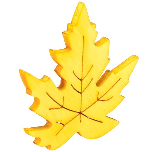 Floristik24 Scatter decoration maple leaves yellow, brown, platinum assorted 4cm 72 pcs