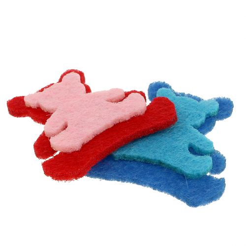 Product Scatter decoration bear made of felt, colored assorted, 3.5 cm x 3.5 cm, 100 pieces