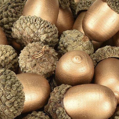 Floristik24 Scatter decoration acorns autumn winter gold 3cm 36 pcs