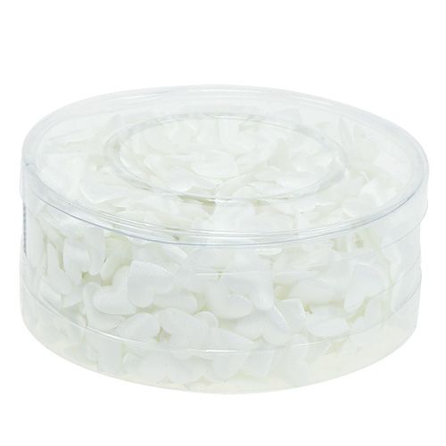 Product Scatter Decoration Hearts White 14mm 800 Pcs