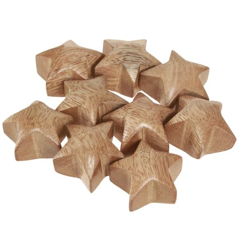 Product Scatter decoration wood mini stars Advent decoration mango wood 3cm 9 pcs
