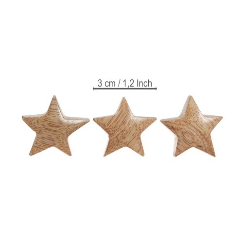 Product Scatter decoration wood mini stars Advent decoration mango wood 3cm 9 pcs