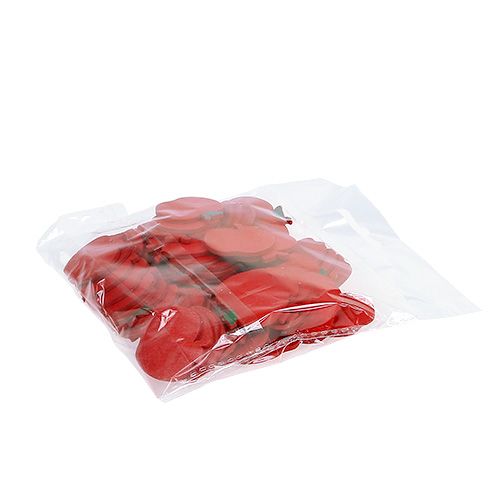 Floristik24 Scatter decoration wood apple red 3cm 72 pcs