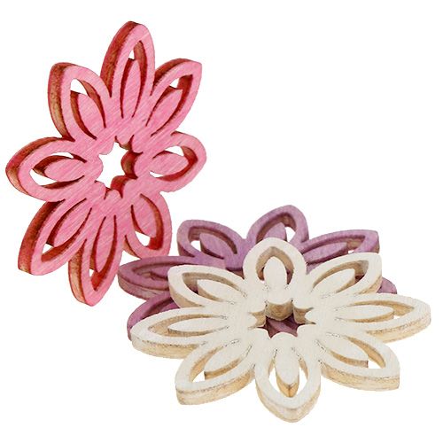 Floristik24 Scatter decoration wooden blossom Ø4cm 72 pcs