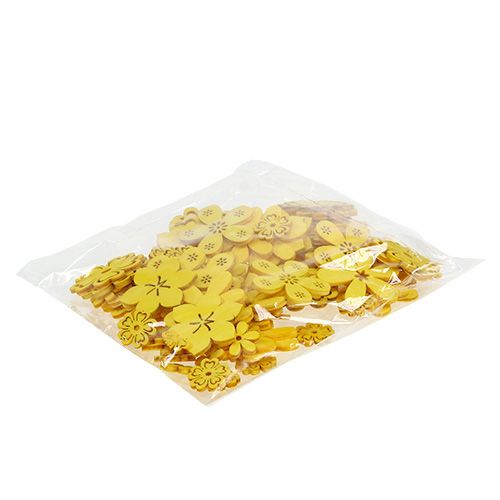 Floristik24 Scattered wood flower yellow 2cm - 4cm 96p