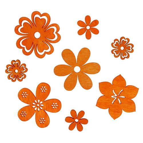 Scattered wood flower orange 2cm - 4cm 96p