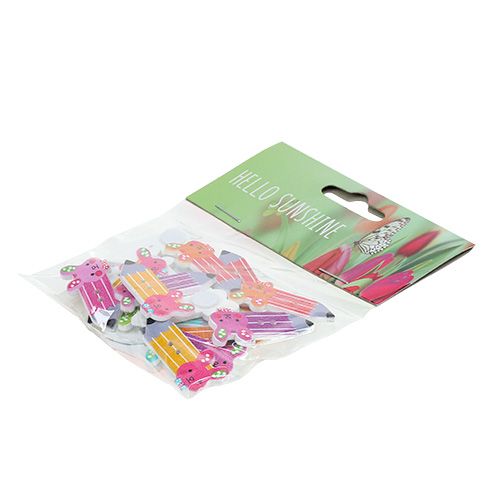 Floristik24 Scatter decoration buttons pencil party decoration 24 pcs