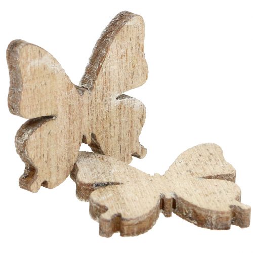 Product Scatter Decoration Butterfly Wood Natural 2cm 144 Pcs