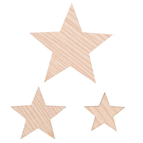Floristik24 Scatter Decoration Christmas Stars Natural Brown Ø3–5.5cm 48 pcs