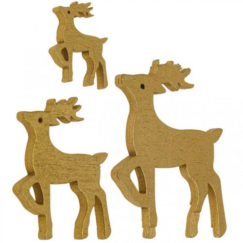 Floristik24 Scatter decoration Christmas scatter pieces wood decoration reindeer 50 pieces