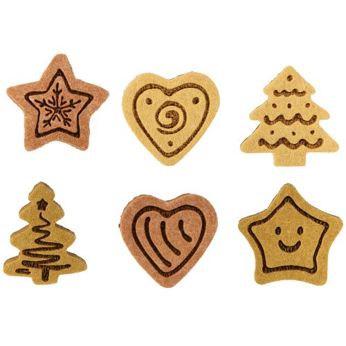 Product Scatter decoration Christmas table decoration wood fiber assorted 4cm 12pcs