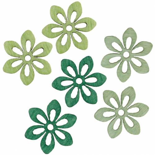 Sprinkle decoration flower green, light green, mint wood flowers to sprinkle 144p
