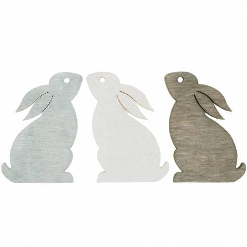 Scatter decoration rabbit brown, light grey, white Easter bunnies for scattering 72 pcs