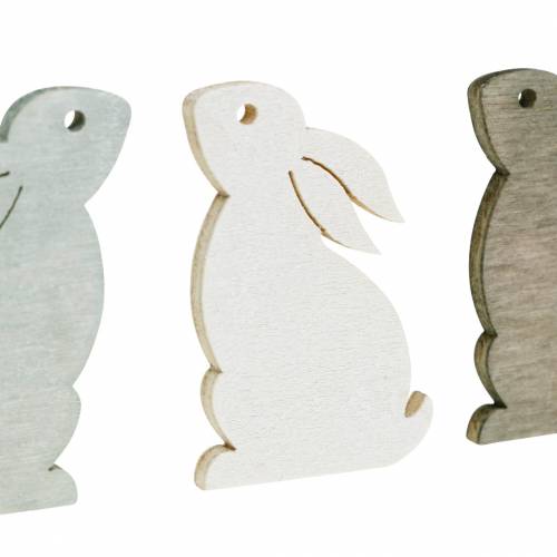 Floristik24 Scatter decoration rabbit brown, light grey, white Easter bunnies for scattering 72 pcs