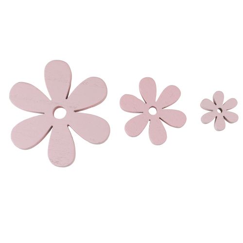 Floristik24 Scatter decoration wood flowers pink table decoration summer Ø2–6cm 20pcs